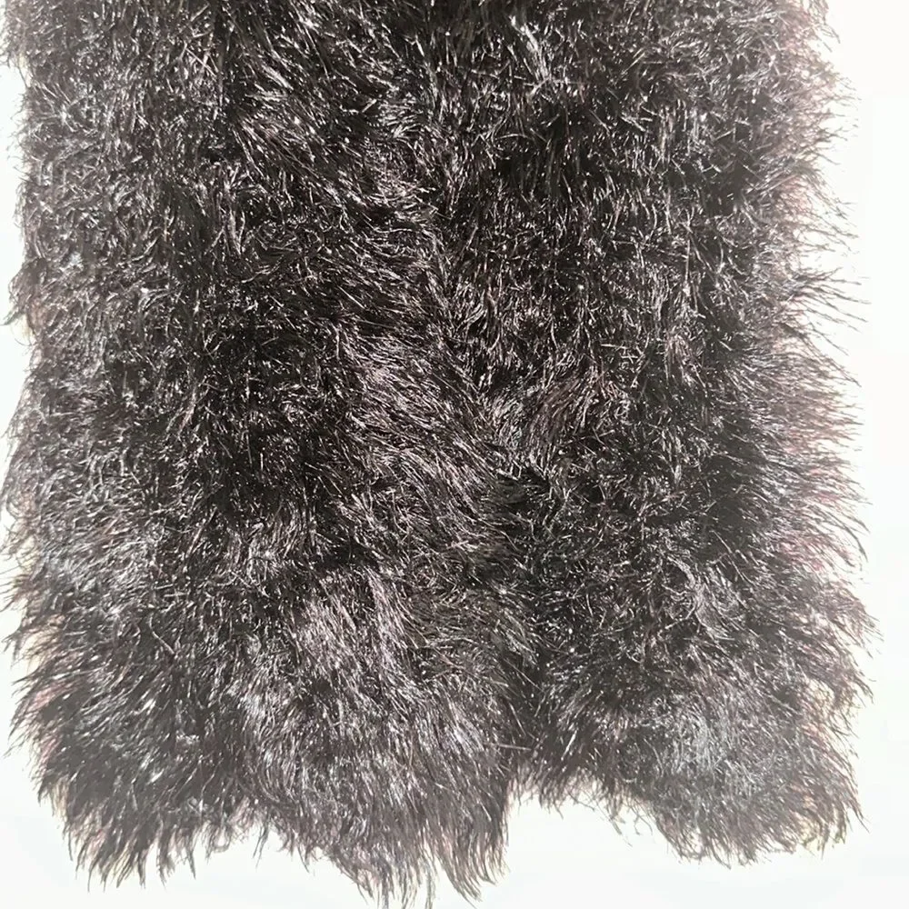 Black with silver metallic thread magic scarf‎